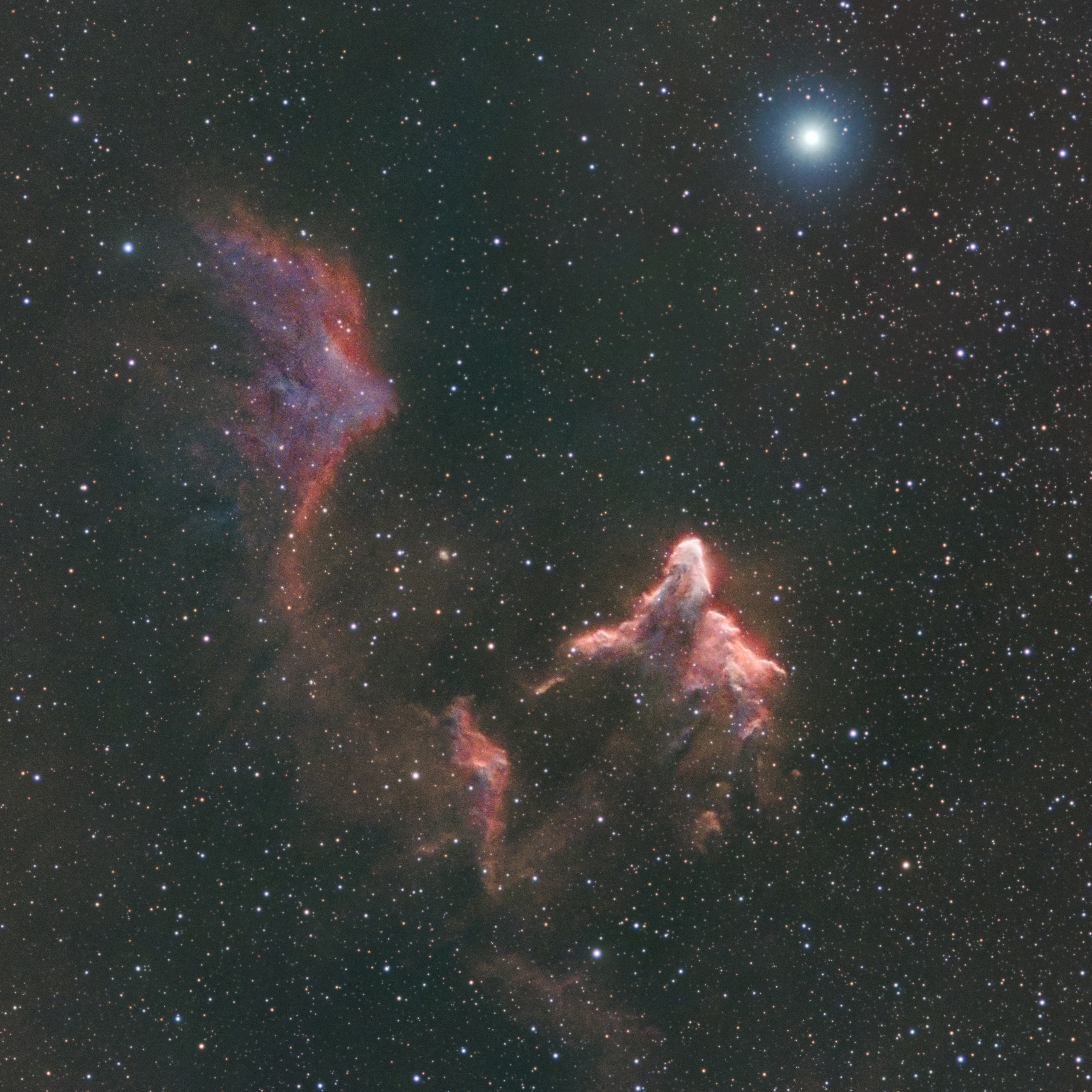 Detail view of the ghostly dust cloud